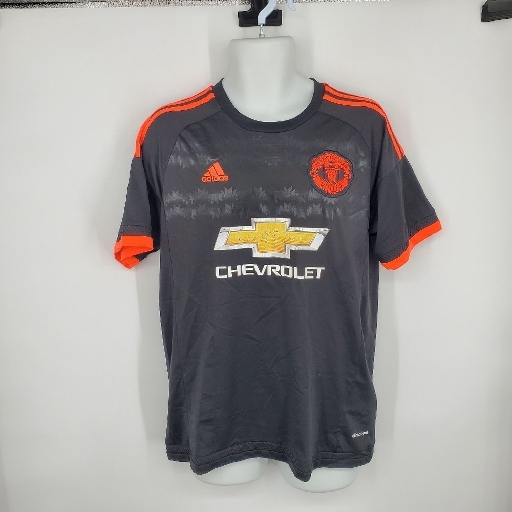 MANCHESTER UNITED Shirt Men Large 2015-16 JERSEY #7 Memphis
